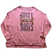 Load image into Gallery viewer, Guns N' Roses Sweatshirt Womens Extra Large Pink Oversized Baggy Spellout