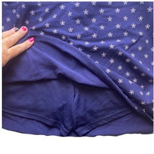 Load image into Gallery viewer, Intro Love The Fit Skort Womens 2XL Navy Blue White Star AOP Tummy Control Plus