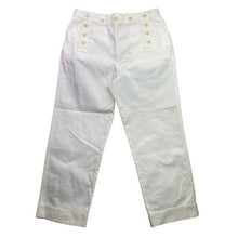 Load image into Gallery viewer, J.Crew Pants Womens 8 Sailor Lace Up Buttons Preppy Beachy Coastal Nautical