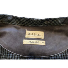 Load image into Gallery viewer, Paul Smith Shirt Mens Medium Blue Plaid Side Zip Italy Academia Preppy