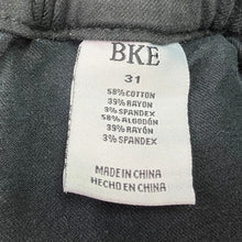 Load image into Gallery viewer, BKE Pants Womens 31 Black High Rise Paper Bag Waist Utility Preppy Academia