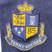 Load image into Gallery viewer, Tommy Hilfiger Sweater Mens 2XL Preppy Academia Full Zip Embroidered Crest Patch