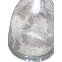 Load image into Gallery viewer, Vintage Etched Glass Pitcher Carafe Floral Design Elegant Tableware 12"