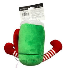 Load image into Gallery viewer, Elf Dog Toy Plush Squeaker Christmas 6.5"