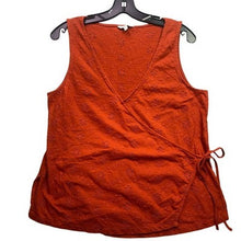 Load image into Gallery viewer, Lucky Brand Shirt Womens Large Eyelet Floral Wrap Sleeveless Boho Hippy Festival