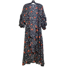 Load image into Gallery viewer, The Pyramid Collection Duster Womens Large Ruched Ruffle Bloomcore Open Frnt 53"