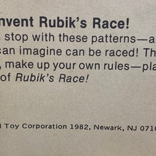 Load image into Gallery viewer, Vintage 1982 Ideal Rubik's Race Board Game Shaker Instructions