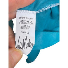 Load image into Gallery viewer, Vintage Val Mode Night Gown Dress Womens Small Teal Lace Maxi 47" Long