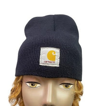 Load image into Gallery viewer, Carhartt Beanie A205 Navy Hat Stocking Cap Skater Grunge Workwear Outdoors