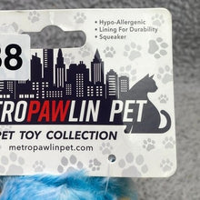 Load image into Gallery viewer, Blue Hedgehog Dog Toy Plush Squeaky New Metro Pawlin Pet