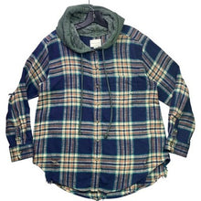 Load image into Gallery viewer, American Eagle Shirt Womens Small Oversized Gruge Distressed Hooded Streetwear