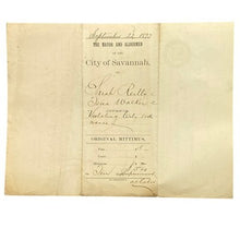 Load image into Gallery viewer, Antique 1893 Ordinance Violation Judgement Court Paper Savanah GA Ephemera