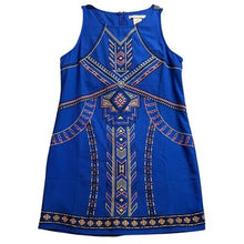Load image into Gallery viewer, Flying Tomato Dress Womens Large Blue Embroidered Sleeveless Festival Mature