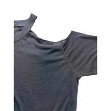 Load image into Gallery viewer, Free People Movement Shirt Womens Extra Small Black Cold Shoulder Oversized Crop