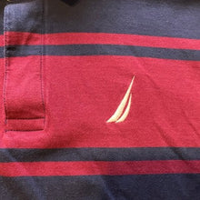 Load image into Gallery viewer, Nautica Shirt Mens Extra Large Rugby Preppy Academia Costal Maroon Navy Blue