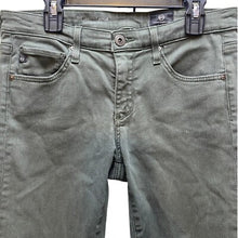 Load image into Gallery viewer, AG Adriano Goldschmied Jeans Womens 26R The Legging Ankle Olive Green Frayed Hem