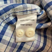 Load image into Gallery viewer, Johnnie-O Shirt Mens Medium Checkered Preppy Academia Surf Logo Career Coastal