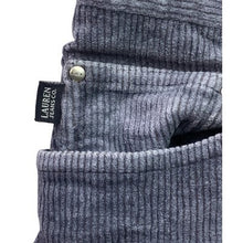 Load image into Gallery viewer, Lauren Ralph Lauren Pants Womens 8 Gray Corduroy Preppy Academia Career Office