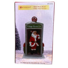 Load image into Gallery viewer, Phonebooth Santa Figure Christmas Village Decor Accessory 4.5" Tall NIB