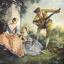 Load image into Gallery viewer, Pair of Vintage Rococo Style Wall Art Prints Ornate Gold Framed