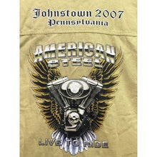 Load image into Gallery viewer, American Steel Shirt Mens Extra Large Motorcycle Grunge Sleeveless Streetwear