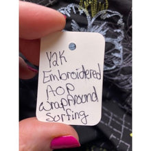 Load image into Gallery viewer, Ocean Pacific Shorts Mens 34 Embroidered Surfing Wraparound Surfing AOP Black