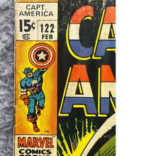 Load image into Gallery viewer, 1970 Captain America Marvel Comic Book #122 15 Cent Cover
