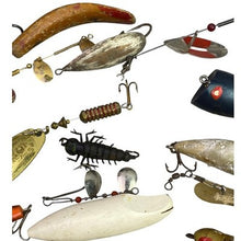 Load image into Gallery viewer, Vintage Fishing Lures Lot Antique Fishing Tackle Collection Antique Wooden