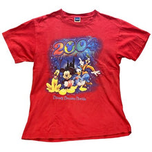 Load image into Gallery viewer, 2004 Disney Shirt Mens Medium Mickey Mouse Donald Duck Goofy Pluto Florida Red