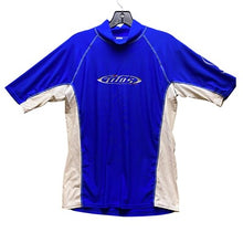 Load image into Gallery viewer, Tilos Shirt Mens Medium Racing Color Block Performance Short Sleeve Blue