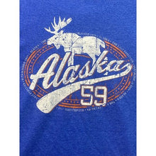 Load image into Gallery viewer, Alaska Shirt Mens Extra Large Blue Spell Out Moose Long Sleeve Everyday