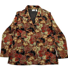 Load image into Gallery viewer, Chicos Blazer Womens Extra Large Mature Bloomcore Stretchy Cardigan Jackard