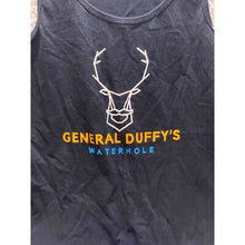 Load image into Gallery viewer, General Duffy's Tank Top Womens Small Trucker Cowboy Subaru Oregon Black