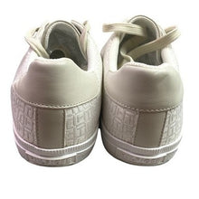 Load image into Gallery viewer, Tommy Hilfiger Shoes Womens 10M Taupe Leather Spell Out Logo Sneaker