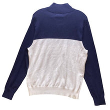 Load image into Gallery viewer, Nautica Sweater Mens Medium 1/2 Zip Pullover Color Block Logo Knit Spell Out NWT