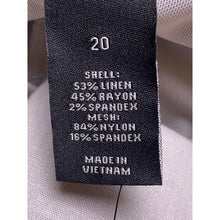 Load image into Gallery viewer, Lane Bryant Pants Womens 20 Light Gray Linen Cropped Career Office Stretchy NWOT