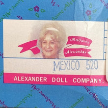 Load image into Gallery viewer, Vintage Madame Alexander Doll Mexico 520 Original Box Strung Sleepy Eyes