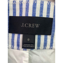 Load image into Gallery viewer, J. Crew Blazer Womens 8 Linen Striped Costal Beachy Ocean Sailing Career