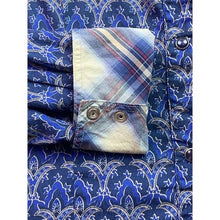 Load image into Gallery viewer, Roper Shirt Womens Small Blue Paisley Western Pearl Snap Embroidered Country