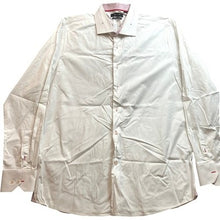 Load image into Gallery viewer, Levinas Shirt Mens 2XL Contrast Cuff Preppy Academia Career Dress Professional