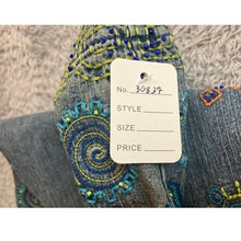 Load image into Gallery viewer, Hearts of Palm Shirt Womens 14 Embroidered Beaded Festival Boho Mature Career