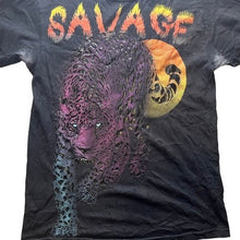 Load image into Gallery viewer, Fashion Nova Shirt Womens Small Savage Spell Out Panther Grunge Y2K AOP