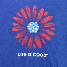 Load image into Gallery viewer, Life is Good Shirt Womens Large Patriotic Daisy Hood Mature Everyday Streetwear