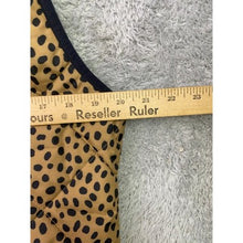 Load image into Gallery viewer, J. Crew Vest Quilted Cheetah Leopard Full Zip Mature Preppy Academia Streetwear