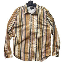 Load image into Gallery viewer, RANK.45 Shirt Mens Medium Striped Country Western Button Down Academia Preppy