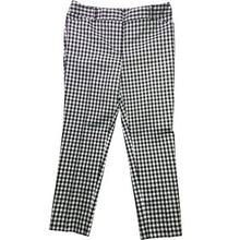 Load image into Gallery viewer, Talbots Pants Womens 10 Black White Gingham Checkered Pull On Career Preppy