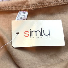 Load image into Gallery viewer, Simlu Bodycon Skirt Womens Large High Fold Over Waist Stretch Bodycon Tan