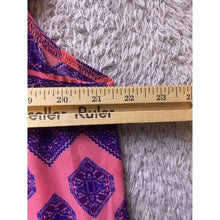 Load image into Gallery viewer, Pink Rose Blouse Womens 1X Pink Purple Diamond Print Short Sleeve Mature AOP