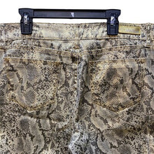 Load image into Gallery viewer, Grace in LA Pants Womens 30 Snakeskin Jeans Gold Metallic Stretch Festival