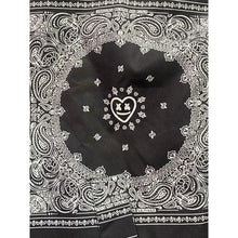 Load image into Gallery viewer, Romwe Jacket Womens Medium Black Bandana Full Zip Reversible Lightweight NWT